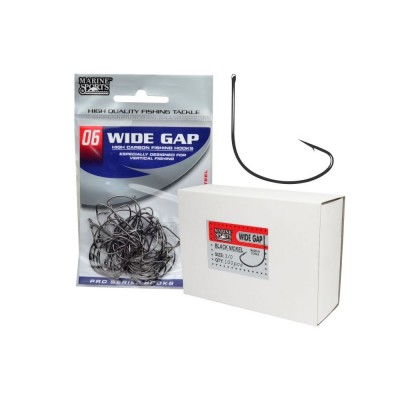 Anzol Wide Gap Black Nickel com 100 unidades 